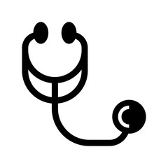 stethoscope icon or logo isolated sign symbol vector illustration - high quality black style vector icons
