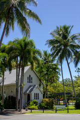 Fototapeta na wymiar Church beside beach Port Douglas Cairns Australia 