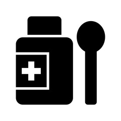 syrup medicine icon or logo isolated sign symbol vector illustration - high quality black style vector icons
