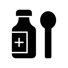 syrup medicine icon or logo isolated sign symbol vector illustration - high quality black style vector icons
