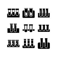 test tube icon or logo isolated sign symbol vector illustration - high quality black style vector icons
