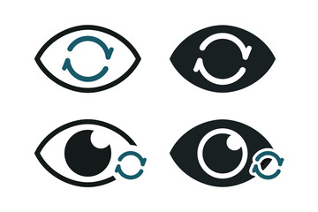 Eye sync icon. Illustration vector