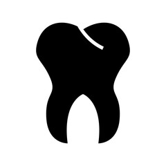 tooth icon or logo isolated sign symbol vector illustration - high quality black style vector icons
