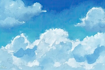 Clouds in the blue sky. Generative AI