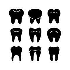 tooth icon or logo isolated sign symbol vector illustration - high quality black style vector icons
