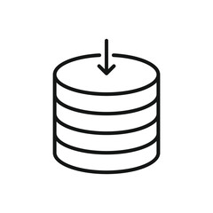 Editable Icon of Database, Vector illustration isolated on white background. using for Presentation, website or mobile app