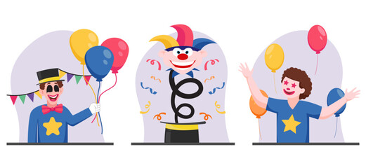 April Fools Flat Bundle Design Illustration