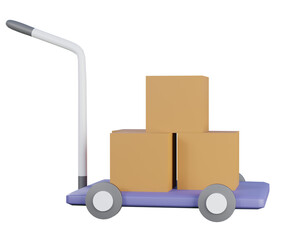 hand truck with boxes