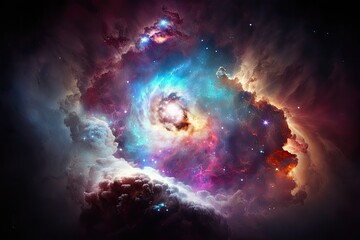 Bursting Galaxy Elements of this Image Furnished By NASA. Generative AI
