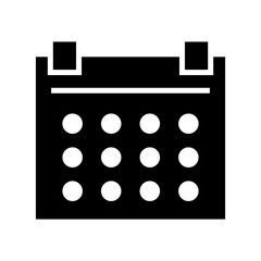 calendar icon or logo isolated sign symbol vector illustration - high quality black style vector icons
