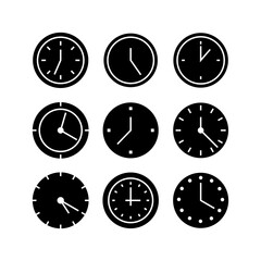 clock icon or logo isolated sign symbol vector illustration - high quality black style vector icons
