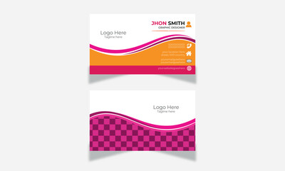 Double sided business card template creative design double sided