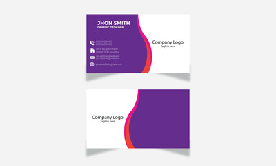 set of cards double-sided Business card 
