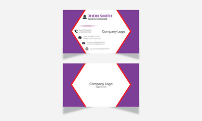 Double Sided Creative Design Business Card template