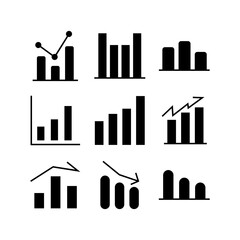 graphs icon or logo isolated sign symbol vector illustration - high quality black style vector icons
