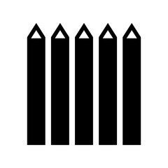 pencils icon or logo isolated sign symbol vector illustration - high quality black style vector icons
