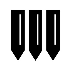 pencils icon or logo isolated sign symbol vector illustration - high quality black style vector icons
