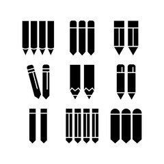 pencils icon or logo isolated sign symbol vector illustration - high quality black style vector icons
