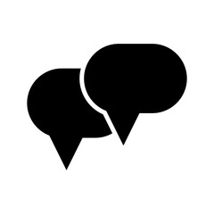 speech bubbles icon or logo isolated sign symbol vector illustration - high quality black style vector icons
