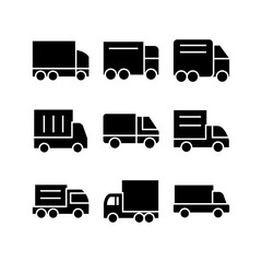 truck icon or logo isolated sign symbol vector illustration - high quality black style vector icons
