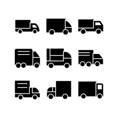 truck icon or logo isolated sign symbol vector illustration - high quality black style vector icons
