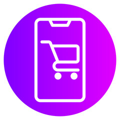 online shop gradient icon