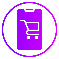 online shop gradient icon