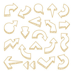 Arrow, Line arrow, Sketch hand drawn