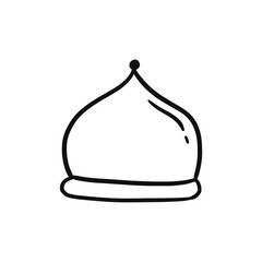 mosque dome icon Ramadan and Islamic Eid