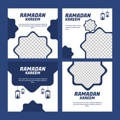set of Design templates Ramadan Kareem, social media