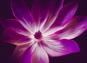 Obraz premium flower on black, generative AI