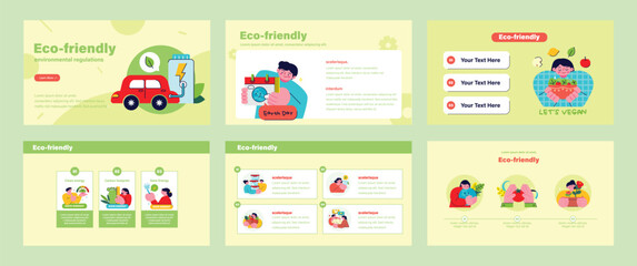 Activities for environmental protection. green background. Policies and action people for the environment. template set.