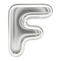 3d Silver Letter F