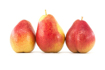 Fresh ripe pears isolated on white background