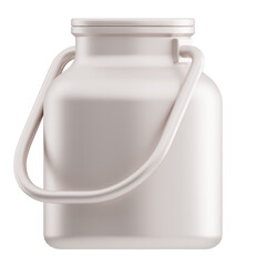 Milk bucket Farming 3D Illustration