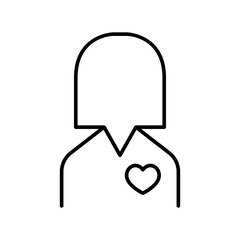 Woman line icon