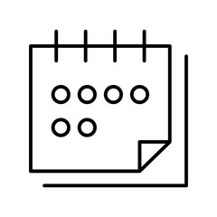 Calendar line icon