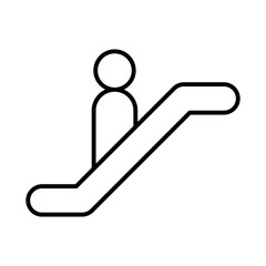 Escalator line icon