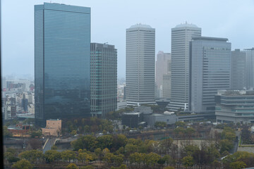 Fototapeta premium 大阪都市風景 ビル