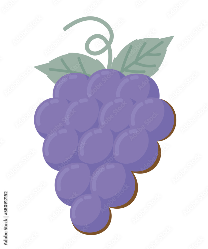 Wall mural grapes fruit icon - Wall murals