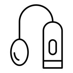 Bead vibrator line icon