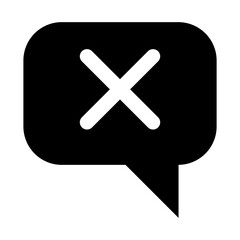 Obraz premium Chat error icon