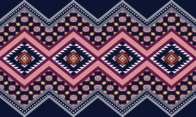 Geometric ethnic flower pattern for background,fabric,wrapping,clothing,wallpaper,Batik,carpet,embroidery style.