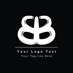 initial logo BB or BB design icon