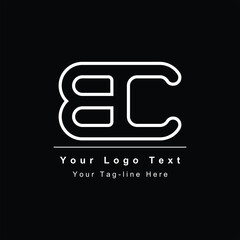 initial BC or CB design simple icon logo