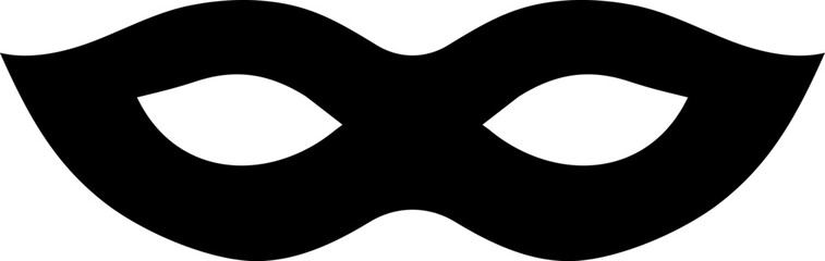 Mask superhero carnival or halloween vector icon. Black masquerade zorro costume eye mask silhouette hidden burgar face. Simple design incognito theatre party masque shape clip art illustration. © Irina