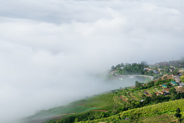 Long exposure landscape of phu Thap Buek, Phetchabun, Thailand