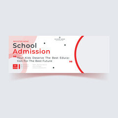 Abstract gradient modern geometric banner template design in red color palette combination. Suitable for advertising and promotion in social media vector design, school add banner de