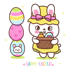 easter bunny with eggs
