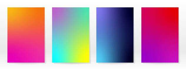 Minimal Poster. Pastel Soft. Rainbow Gradient Set.